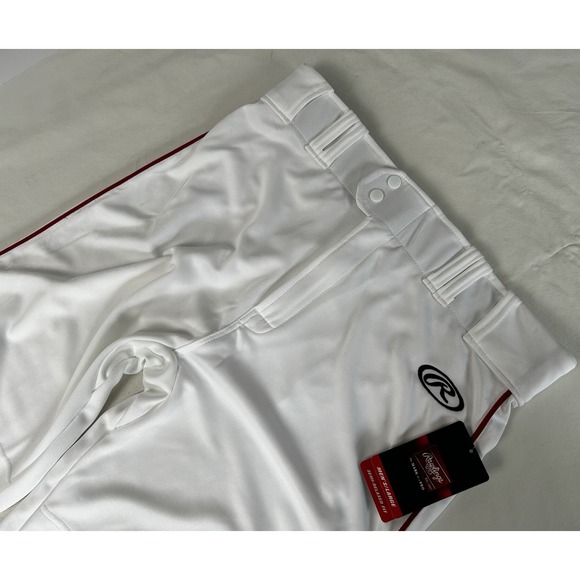 NWT Rawlings Launch Pants - Baseball Pants - Semi-Relaxed Fit Men's Large White - Picture 1 of 11